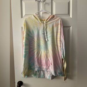 Dreamsicle Tie-dyed long sleeve Hoodie